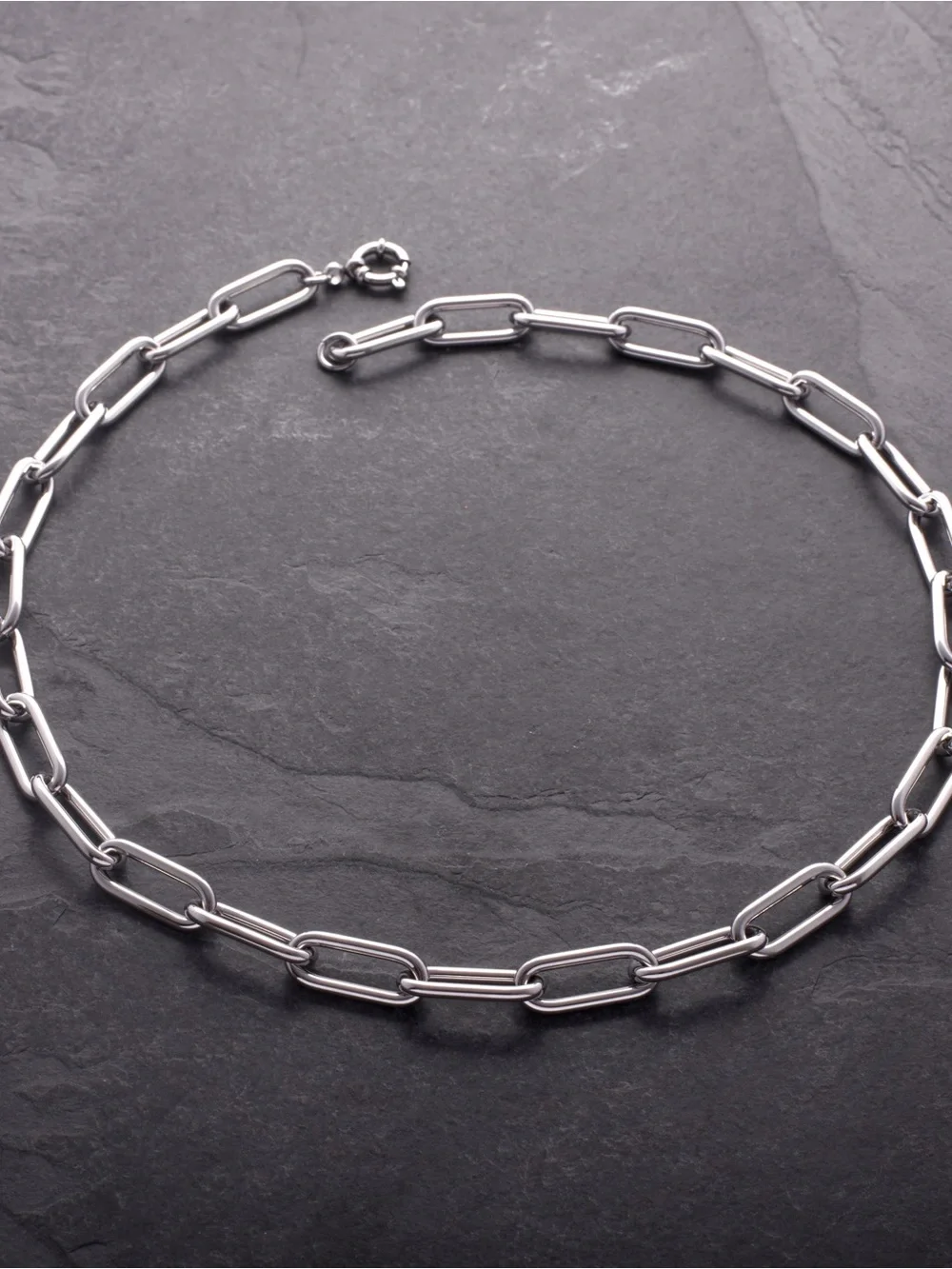 Stainless Steel High Polished 8mm 18inch Open Paperclip Link Chain Necklace